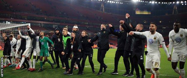 Ostersunds FK players post Arsenal