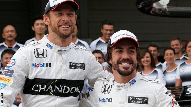 Jenson Button and Fernando Alonso