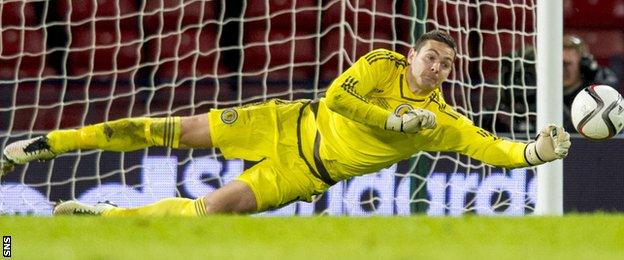 Scotland goalkeeper Craig Gordon