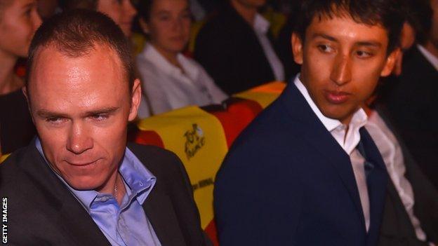 Chris Froome and Egan Bernal