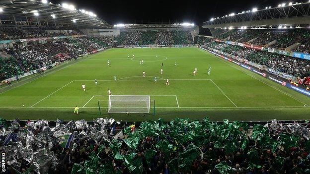 Northern Ireland supporters at Windsor Park