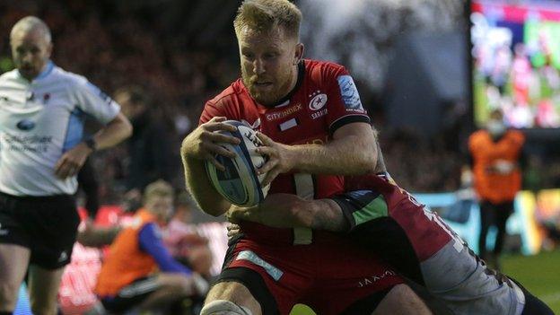 Jackson Wray in action for Saracens