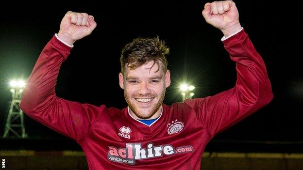 Linlithgow Rose's Kevin Kelbie celebrates