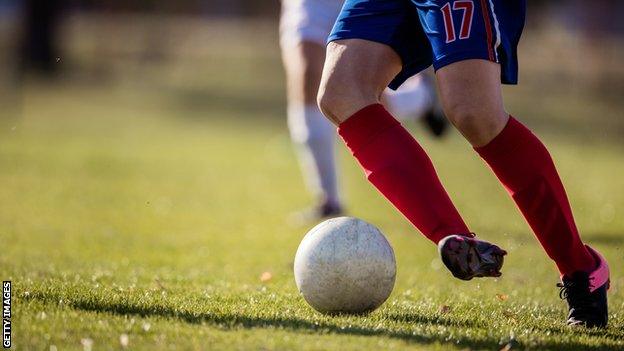 Generic image of anonymous female footballer