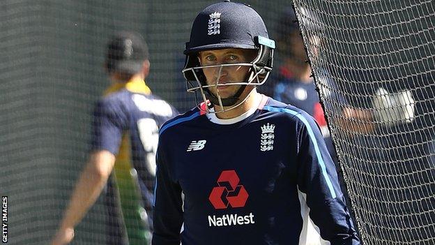 England captain Joe Root in training