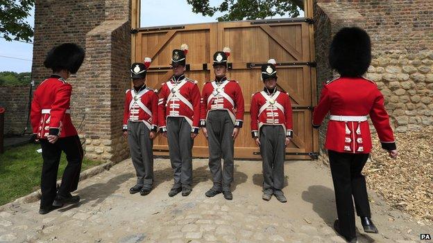 Soldier at Waterloo site