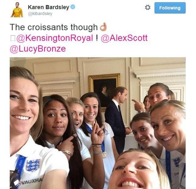 Prince William photo-bombs another England team selfie