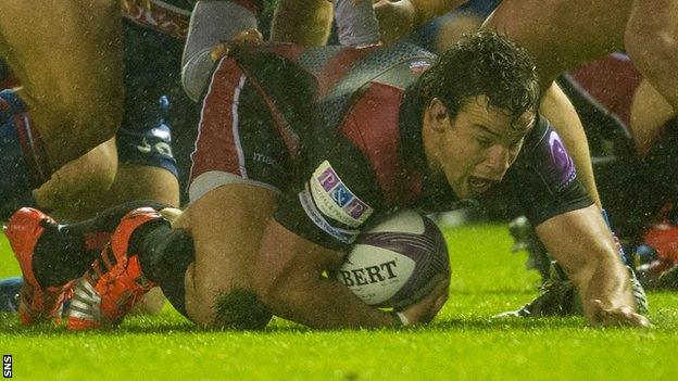 John Hardie in action for Edinburgh