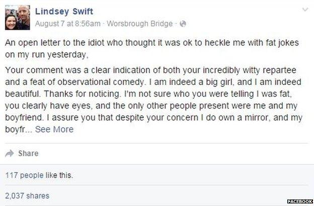 Lindsey Swift open letter