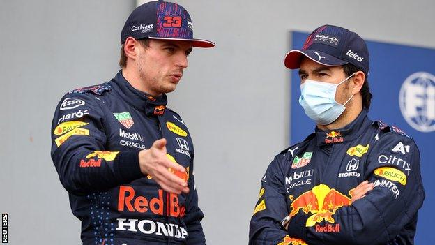 Max Verstappen and Sergio Perez