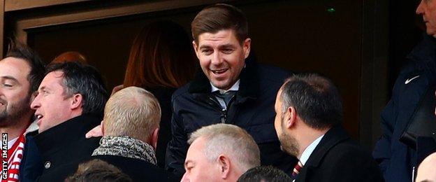 Steven Gerrard at Anfield on Saturday