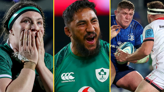 Ciara Griffin, Bundee Aki, Tadhg Furlong and Rob Herring