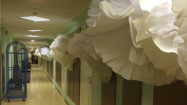 Dressing rooms at the Bolshoi Ballet Theatre