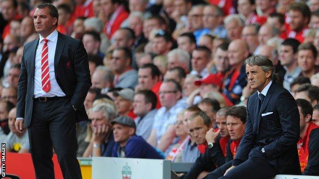 Brendan Rodgers and Roberto Mancini