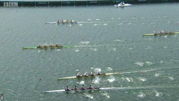 British crew veer towards Italian rivals in the Olympic men's four