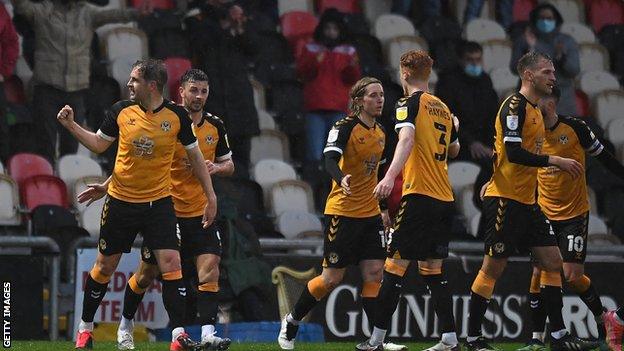 Newport goal celebration