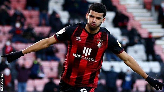 Dominic Solanke has now scored eight goals in 19 appearances for Bournemouth so far this season