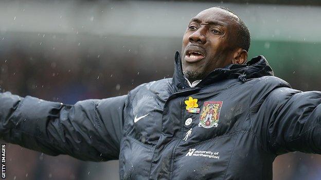 Northampton Town manager Jimmy Floyd Hasselbaink