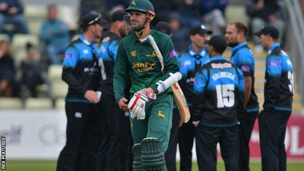 England opening batsman Alex Hales made only 13 back at Worcester, where he had a brief spell on loan in 2014