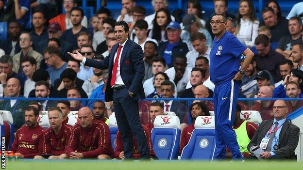 Unai Emery and Maurizio Sarri