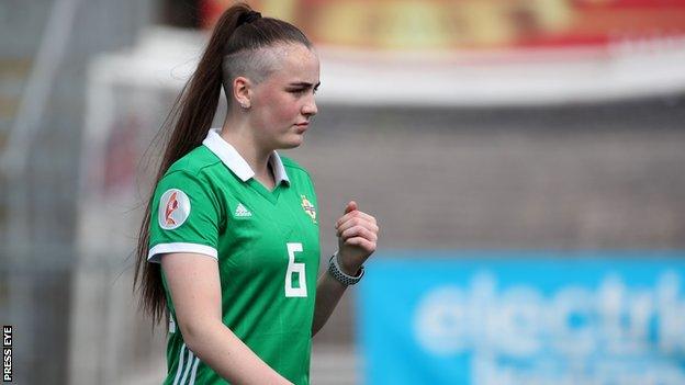 Fi Morgan is one of a number of exciting young players coming through Cliftonville's system