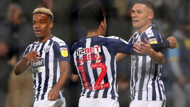 Grady Diangana (left) played a key role in both Kieran Gibbs' 10th minute goal and Matheus Pereira's 39th-minute second in the 4-1 midweek win over play-off challengers Bristol City