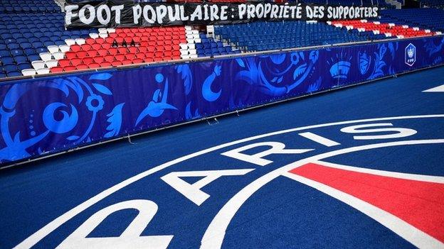 A banner at the Parc des Princes