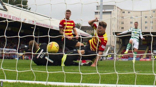 Leigh Griffiths scores for Celtic against Partick Thistle