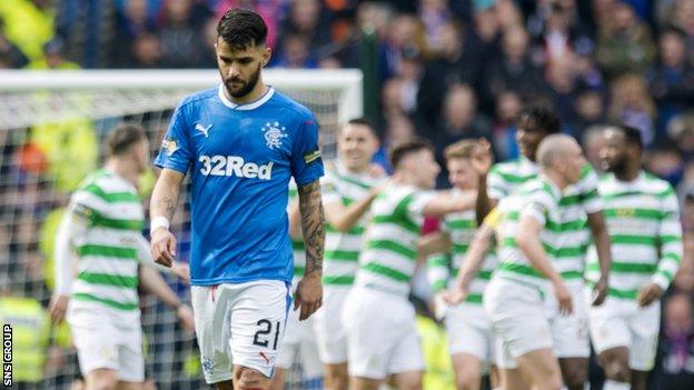 Rangers winger Daniel Candeias cuts a dejected figure at Hampden