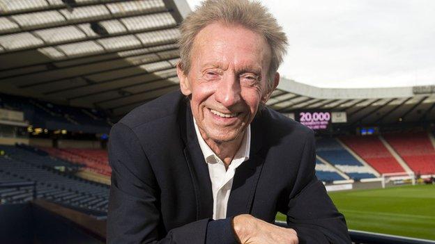 Denis Law at Hampden Park