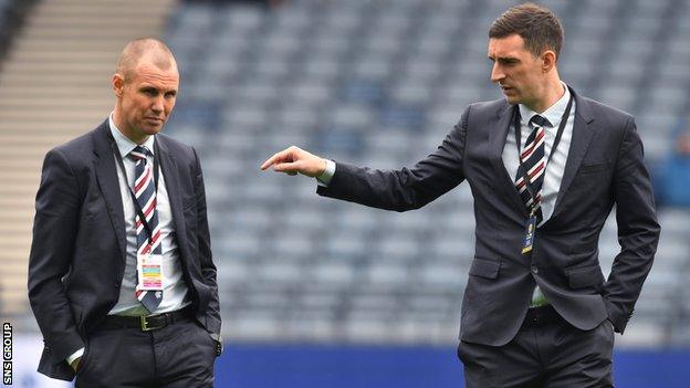 Kenny Miller and Lee Wallace at Hampden on Sunday