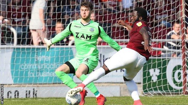 Morias scored six goals last season for Northampton Town in League Two