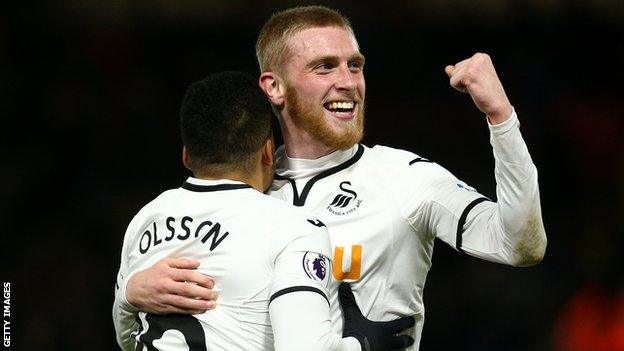 Swansea striker Oli McBurnie