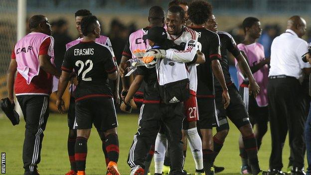 Orlando Pirates players celebrate