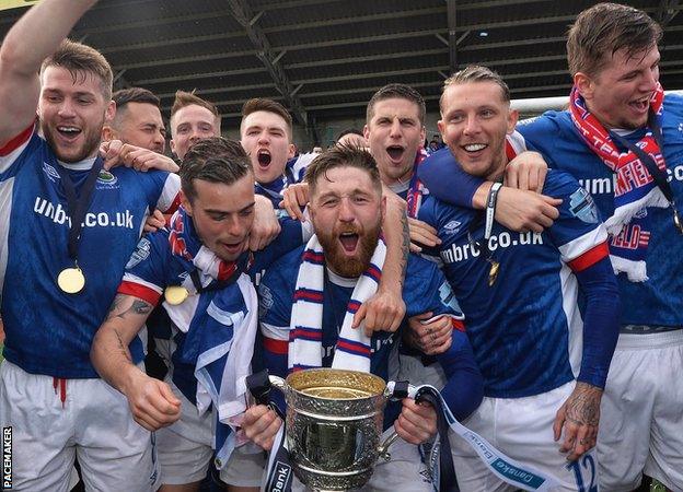 Linfield took 43 points from their last 15 matches to beat Crusaders to the title