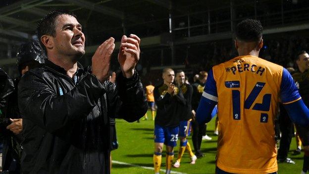 Nigel Clough after his Mansfield side beat Northampton in the play-off semi-finals