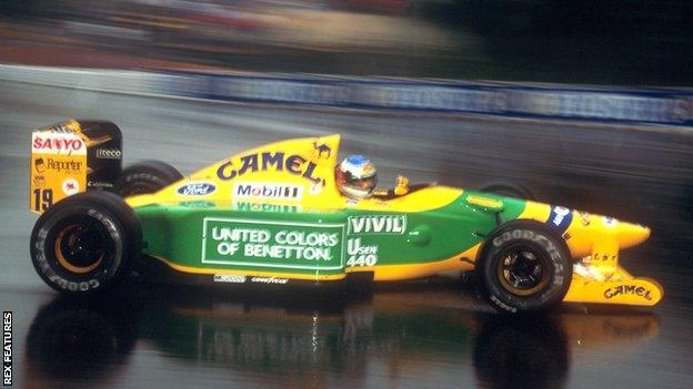 Michael Schumacher wins the Belgian Gran Prix in 1992