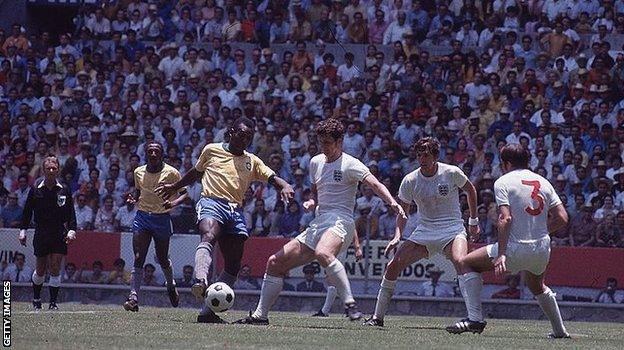 England v Brazil in 1970