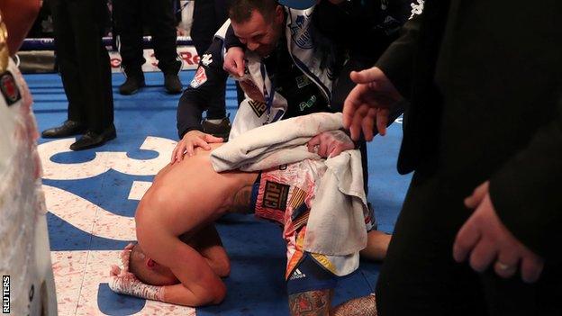 Warrington dropped to his knees when the decision was read