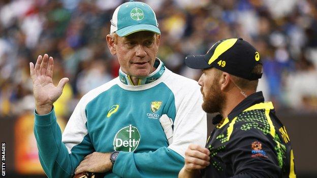 Andrew McDonald with Australia limited-overs captain Aaron Finch