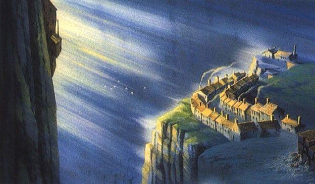 Pentref Pazu yn Laputa: Castle in the Sky