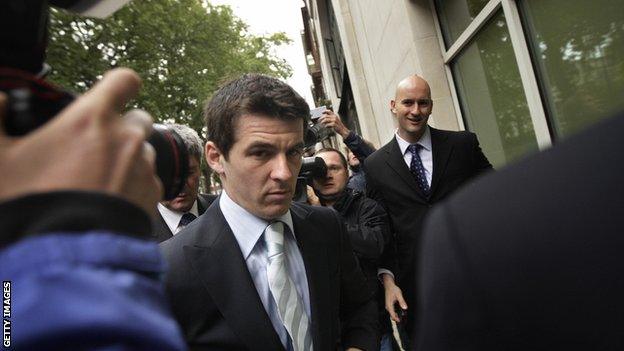 Joey Barton arriving at court