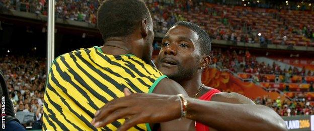 Usain Bolt and Justin Gatiln