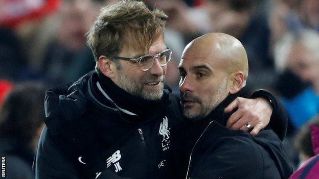 Jurgen Klopp and Pep Guardiola
