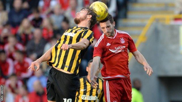 Graeme Shinnie in action for Aberdeen