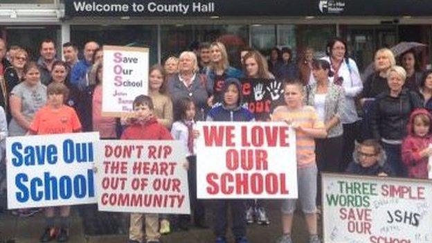 County Hall protest