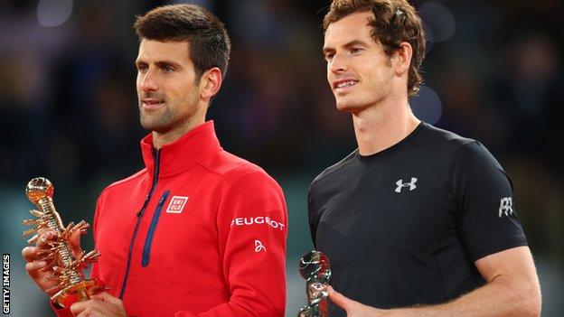 Novak Djokovic (left) and Andy Murray