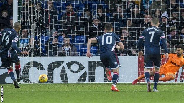 David Ngog tucks away a late penalty for Ross County