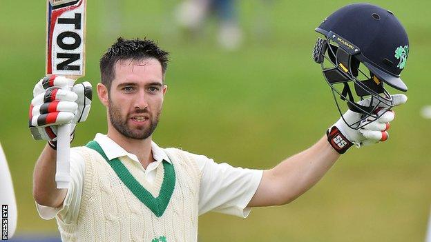 Andrew Balbirnie scored his first Test hundred against the Netherlands