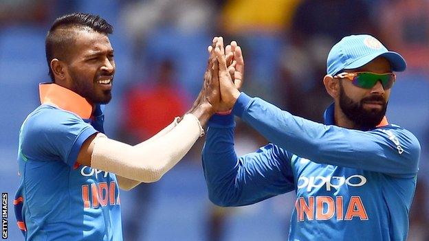 India captain Virat Kohli (right) and all-rounder Hardik Pandya